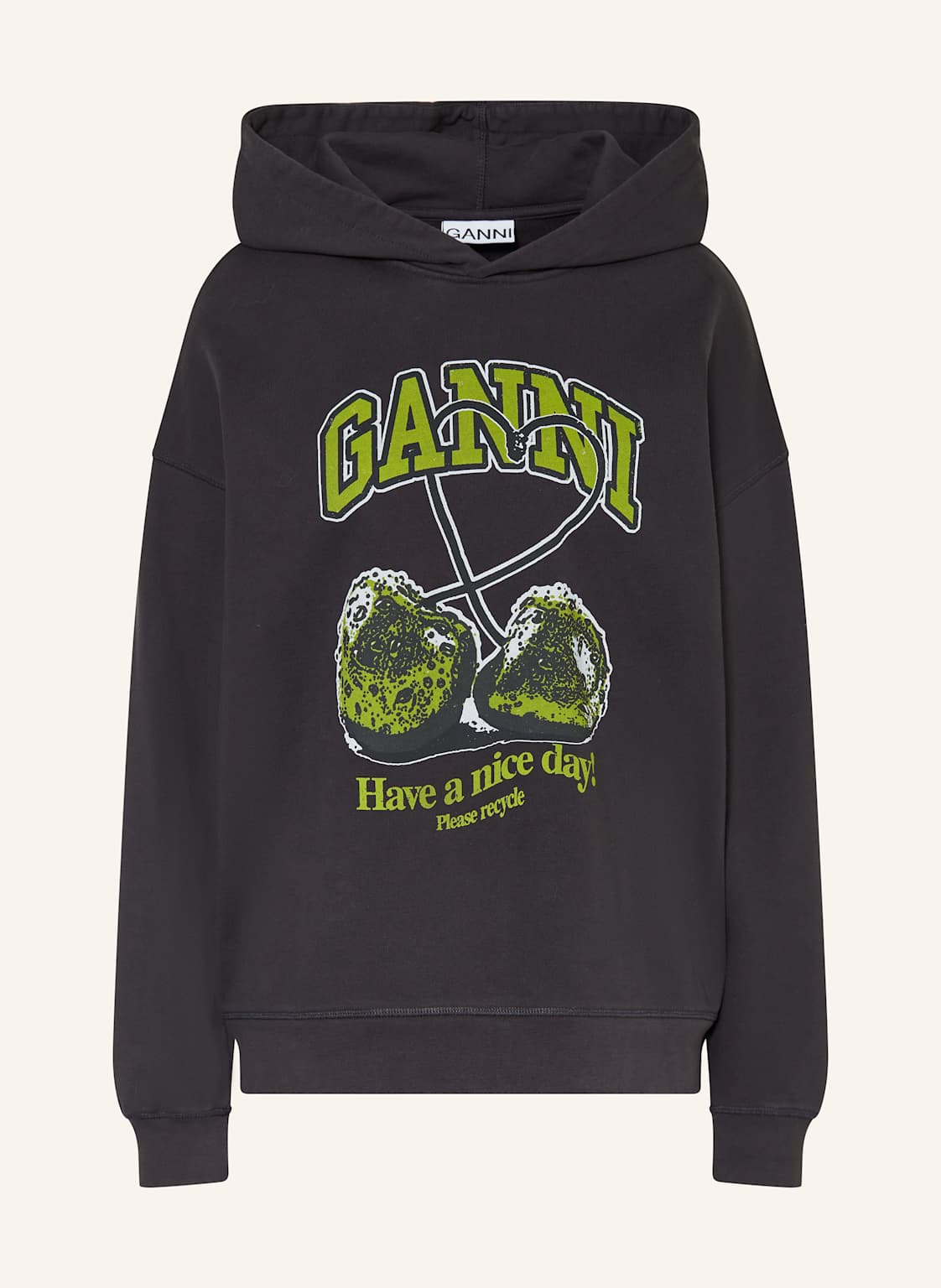 Ganni Oversized-Hoodie Isoli schwarz von Ganni