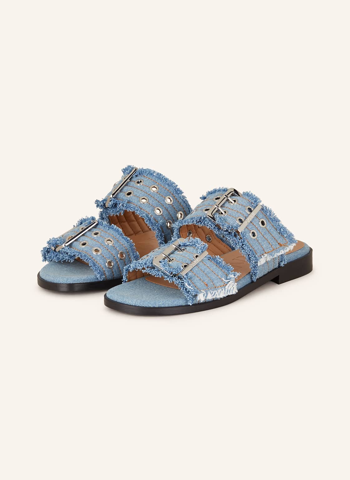 Ganni Pantoletten blau Ganni Pantoletten blau von Ganni