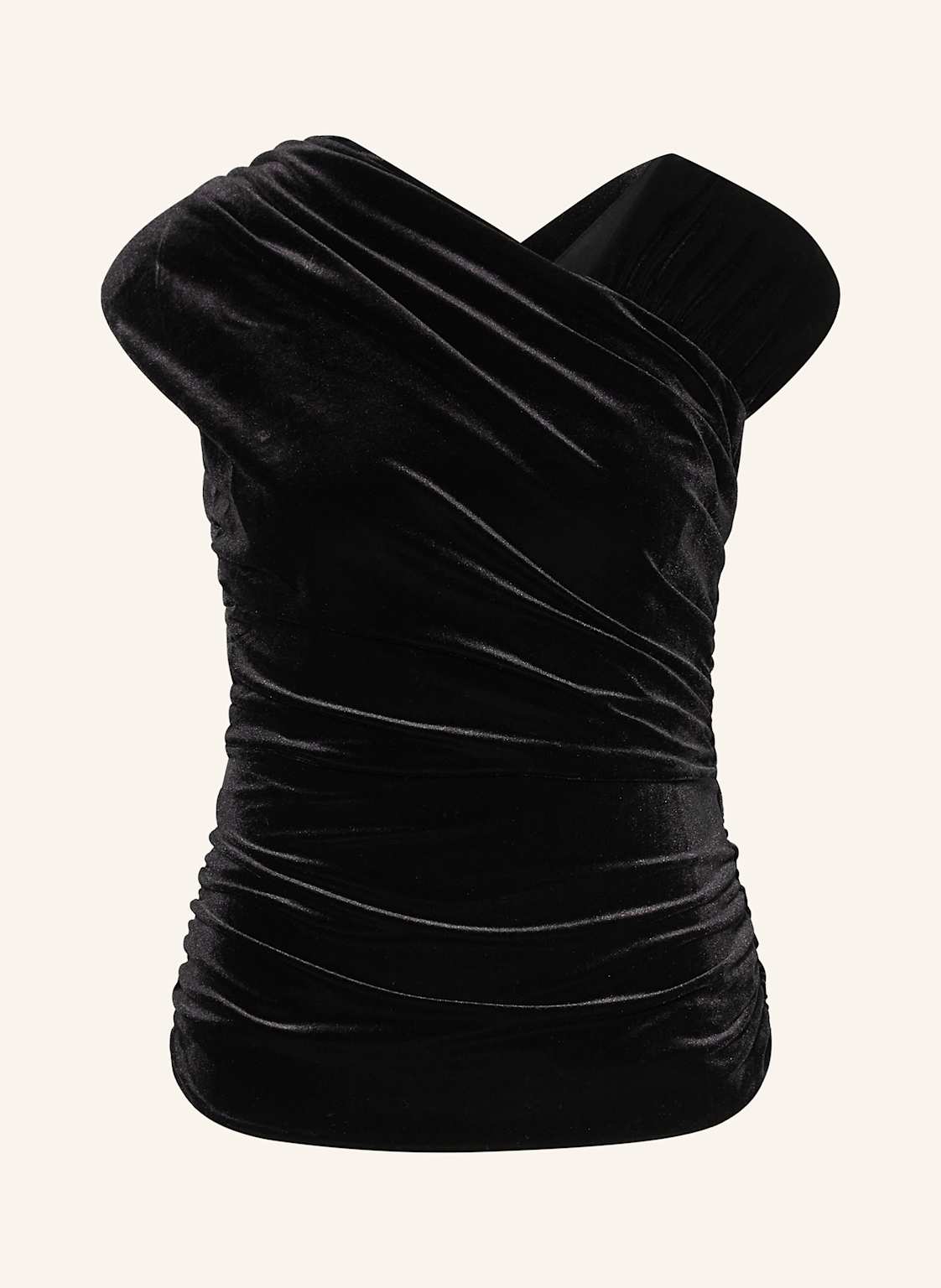 Ganni Samttop Mit Cut-Out schwarz Ganni Samttop Mit Cut-Out schwarz von Ganni