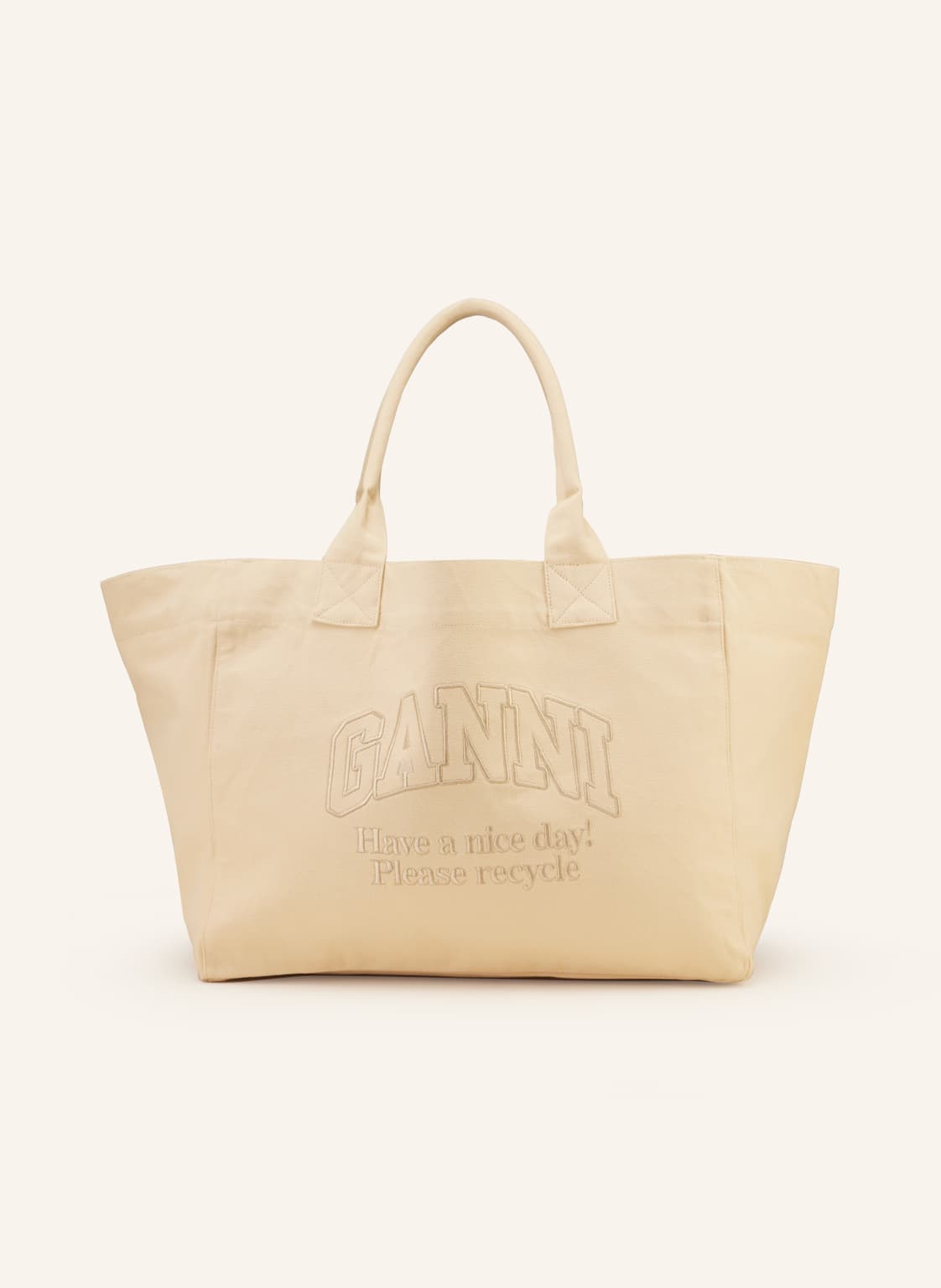 Ganni Shopper Easy Xxl beige von Ganni