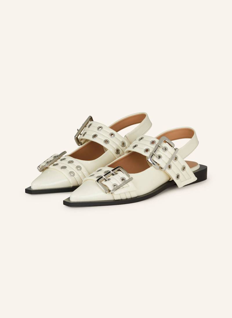 Ganni Slingballerinas weiss von Ganni