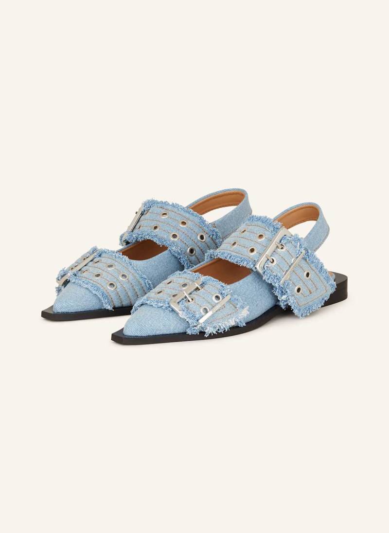 Ganni Slingballerinas blau von Ganni