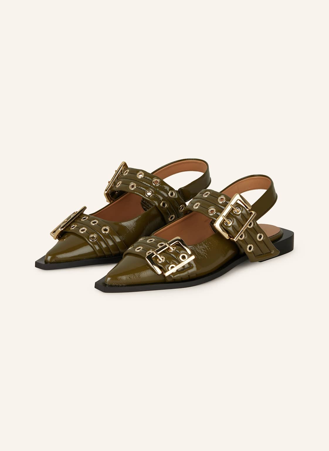 Ganni Slingballerinas gruen Ganni Slingballerinas gruen von Ganni
