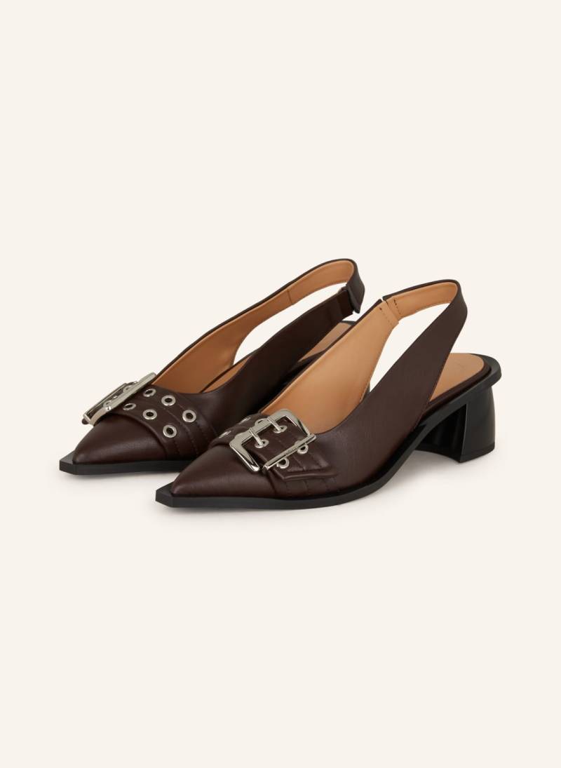 Ganni Slingpumps braun von Ganni