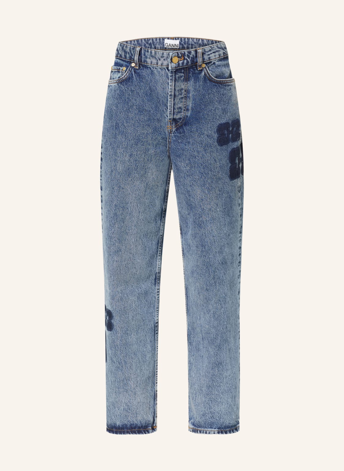 Ganni Straight Jeans Izey blau von Ganni