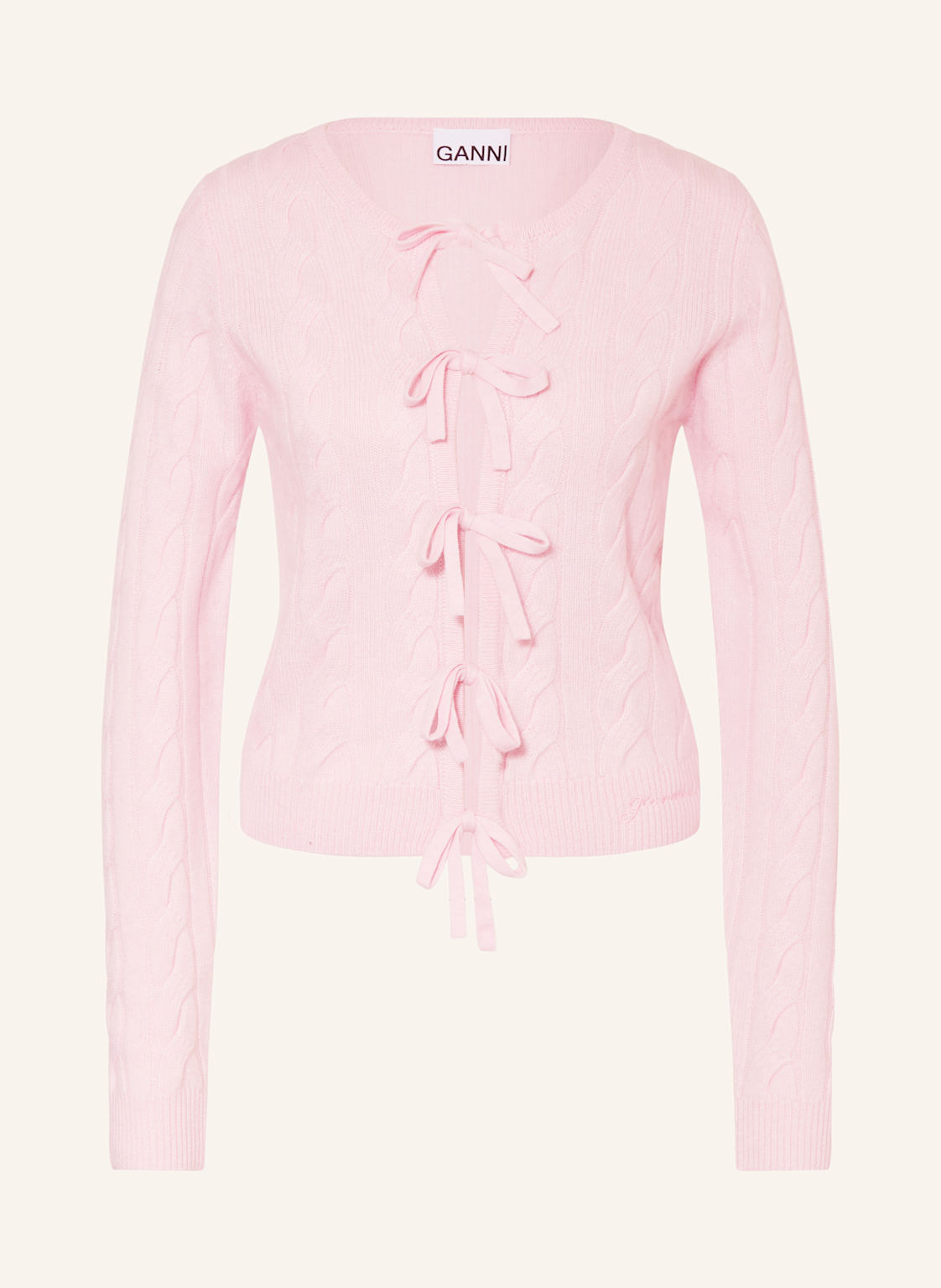 Ganni Strickjacke Mit Cashmere rosa Ganni Strickjacke Mit Cashmere rosa von Ganni