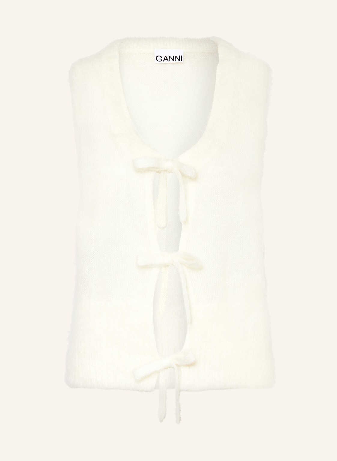 Ganni Strickweste Mit Mohair beige Ganni Strickweste Mit Mohair beige von Ganni