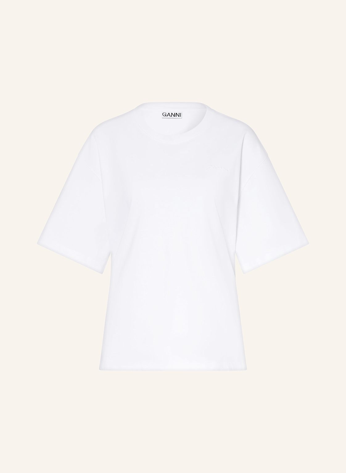 Ganni T-Shirt Mit Cut-Out weiss von Ganni