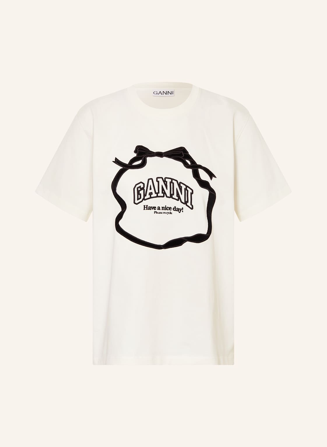 Ganni T-Shirt beige von Ganni