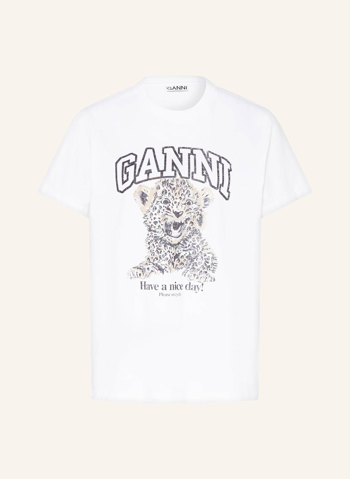 Ganni T-Shirt beige Ganni T-Shirt beige von Ganni