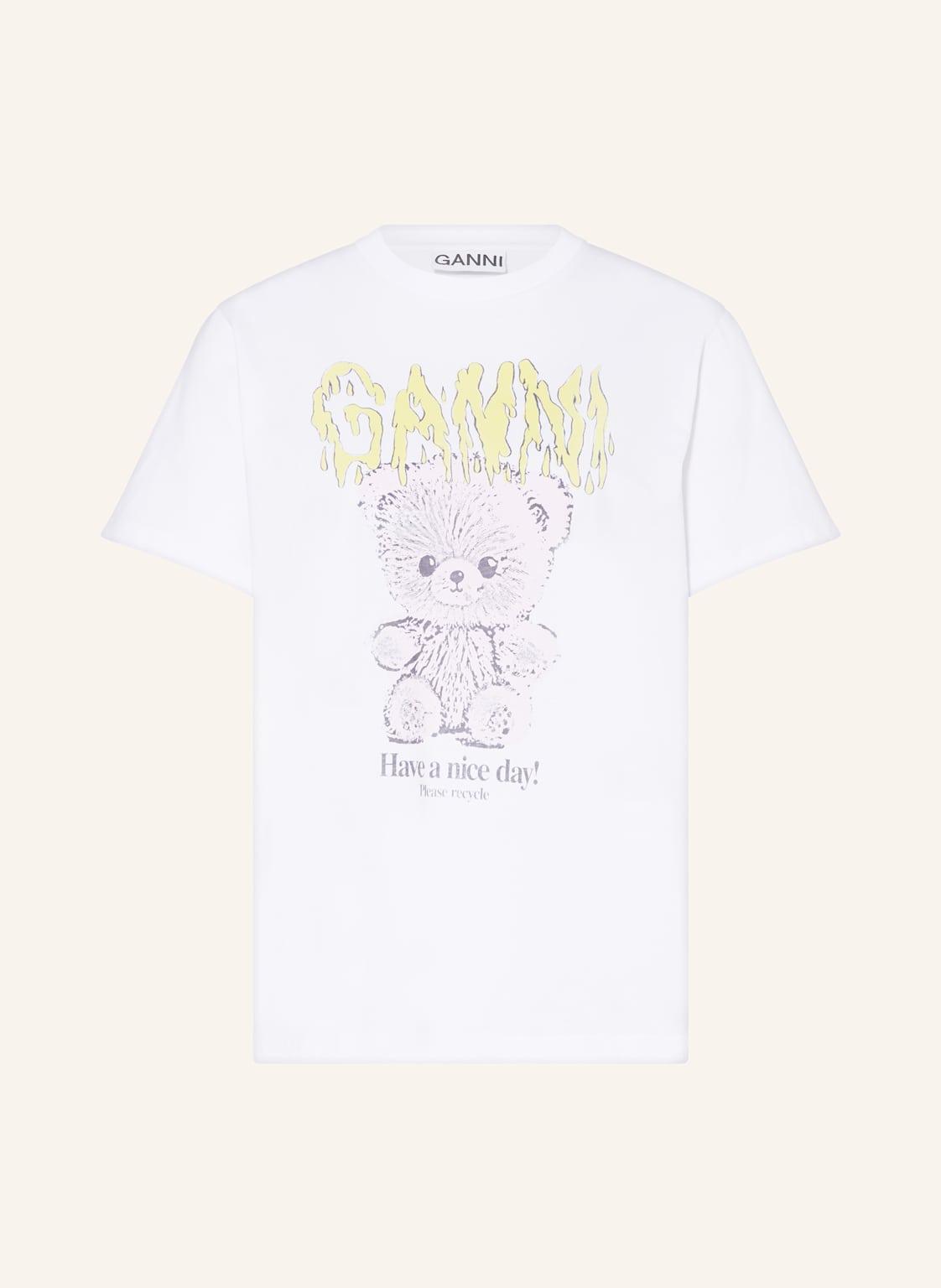 Ganni T-Shirt weiss Ganni T-Shirt weiss von Ganni