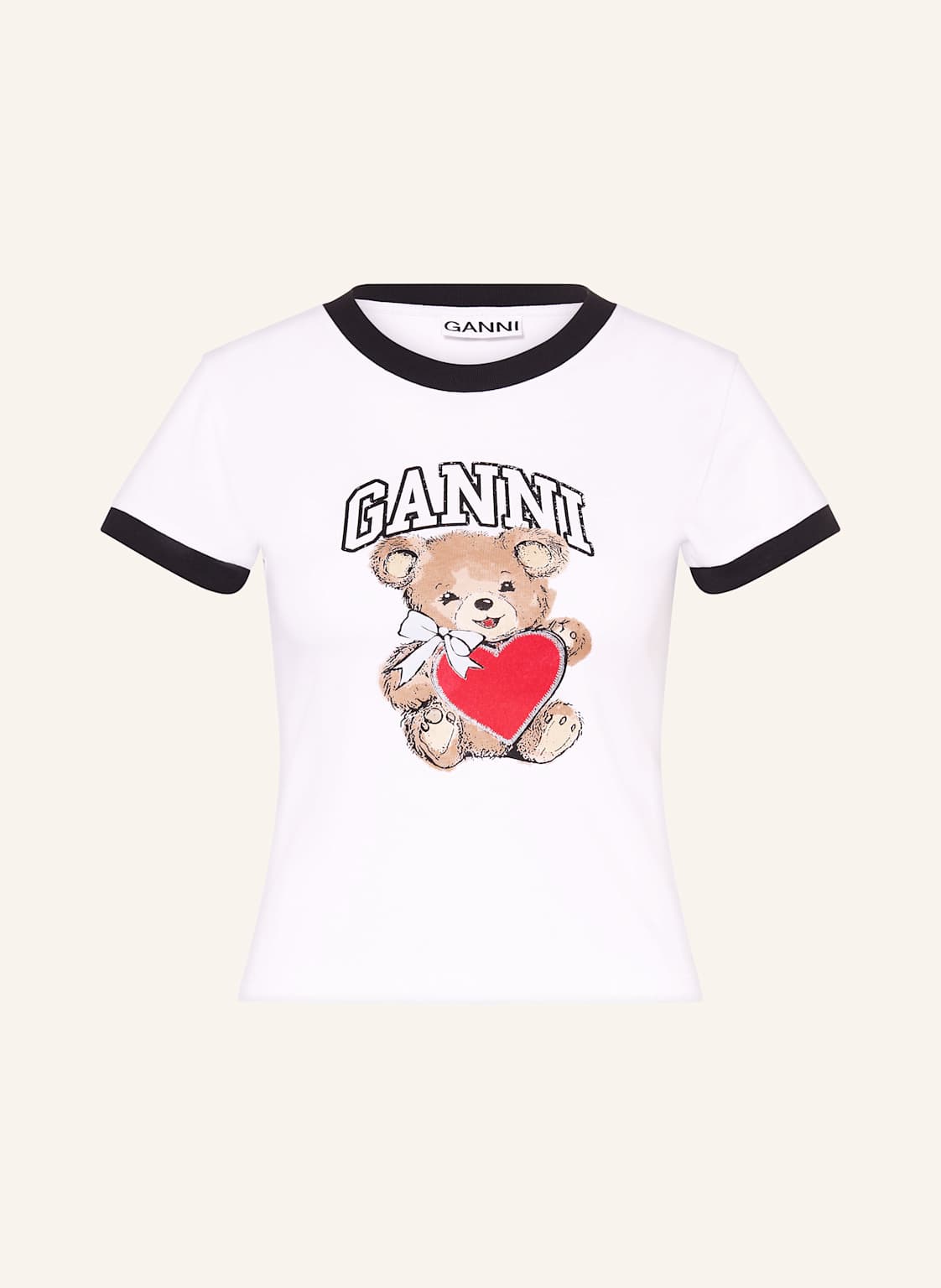 Ganni T-Shirt weiss Ganni T-Shirt weiss von Ganni