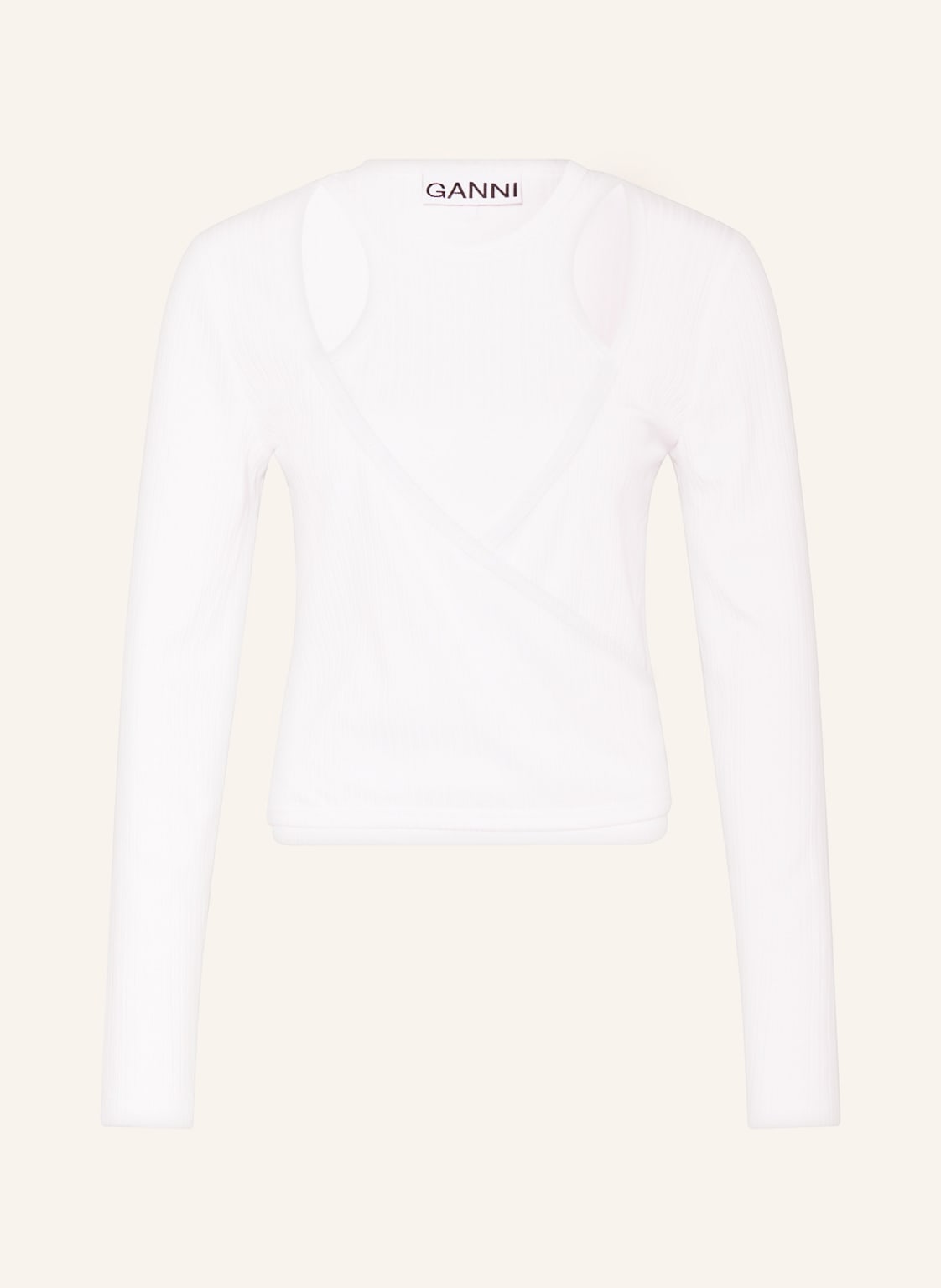 Ganni Wickelshirt weiss von Ganni