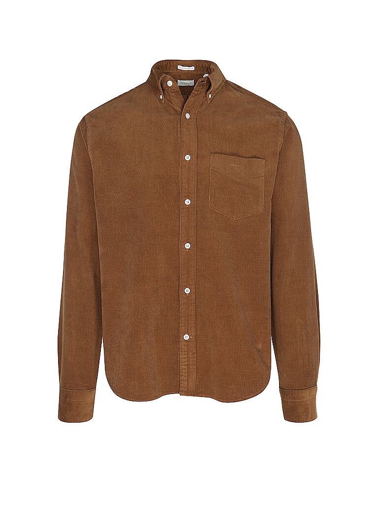 GANT Cordhemd Regular Fit braun | M von Gant