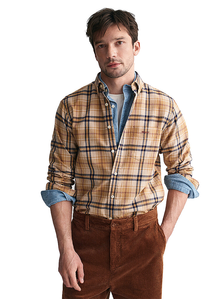 GANT Flanellhemd  senf | L von Gant