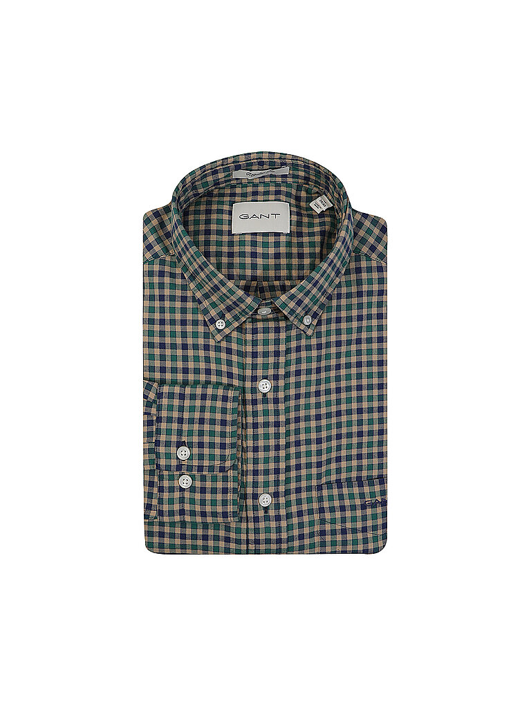 GANT Hemd Regular Fit grün | L von Gant