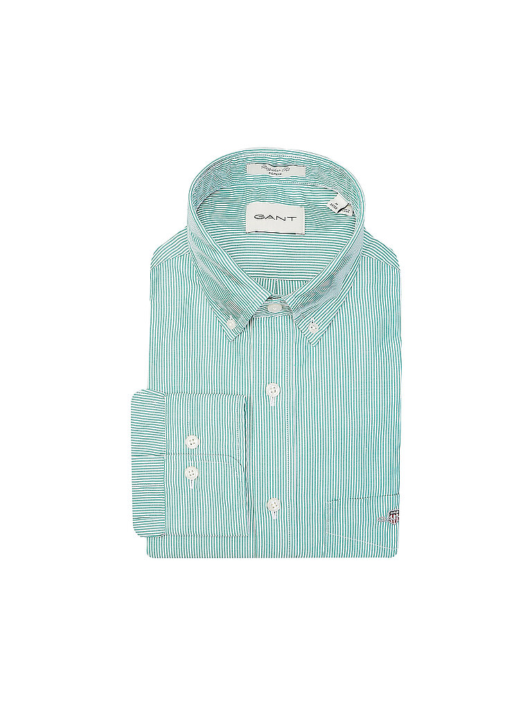 GANT Hemd Regular Fit  grün | L von Gant