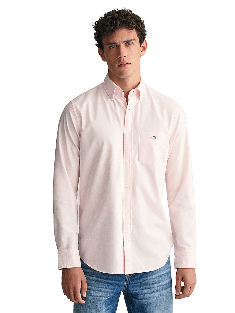 GANT Hemd Regular Fit  rosa | L von Gant