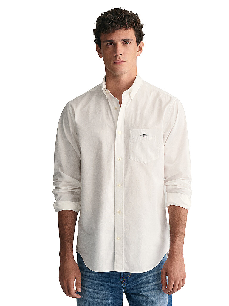 GANT Hemd Regular Fit  weiss | L von Gant