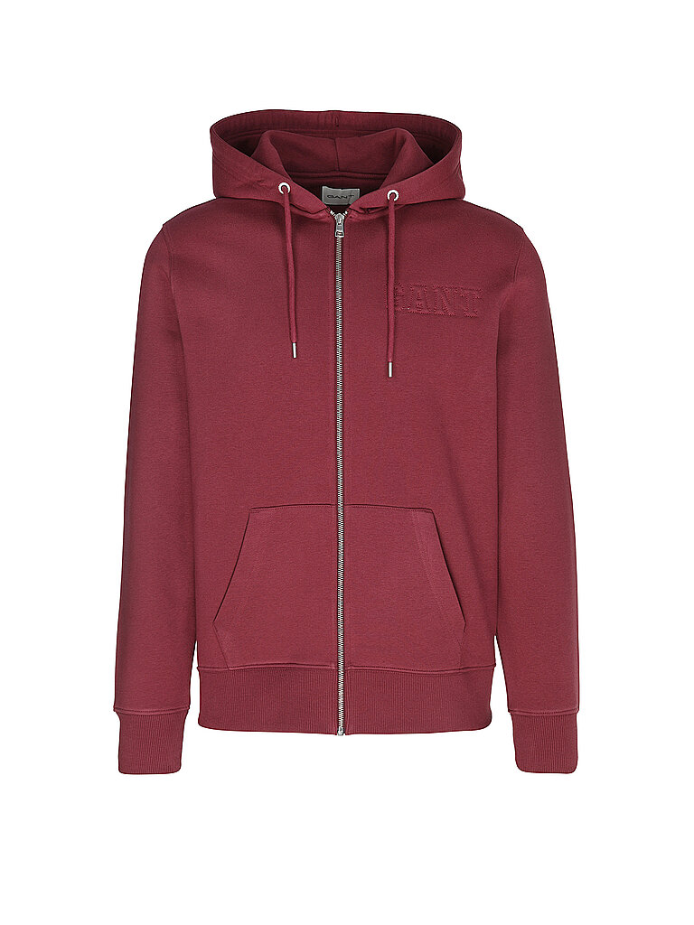 GANT Kapuzensweatjacke dunkelrot | XXL von Gant