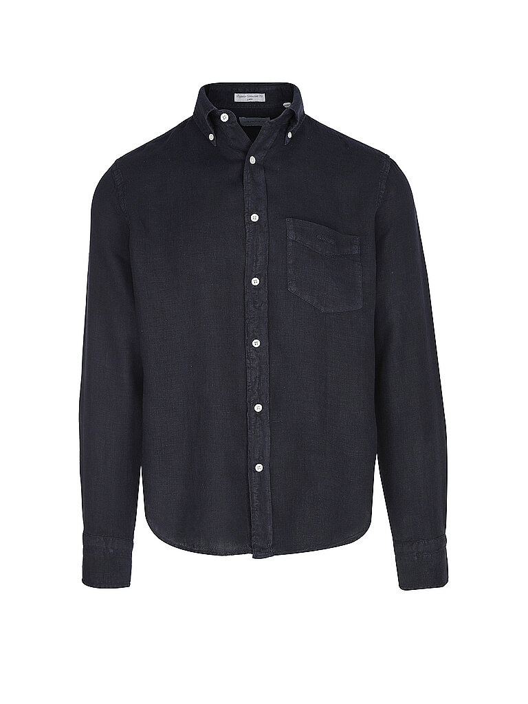 GANT Leinenhemd Regular Fit  blau | L von Gant