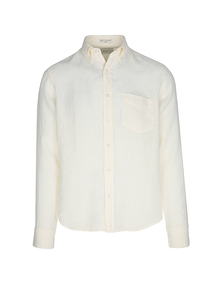 GANT Leinenhemd Regular Fit  creme | L von Gant