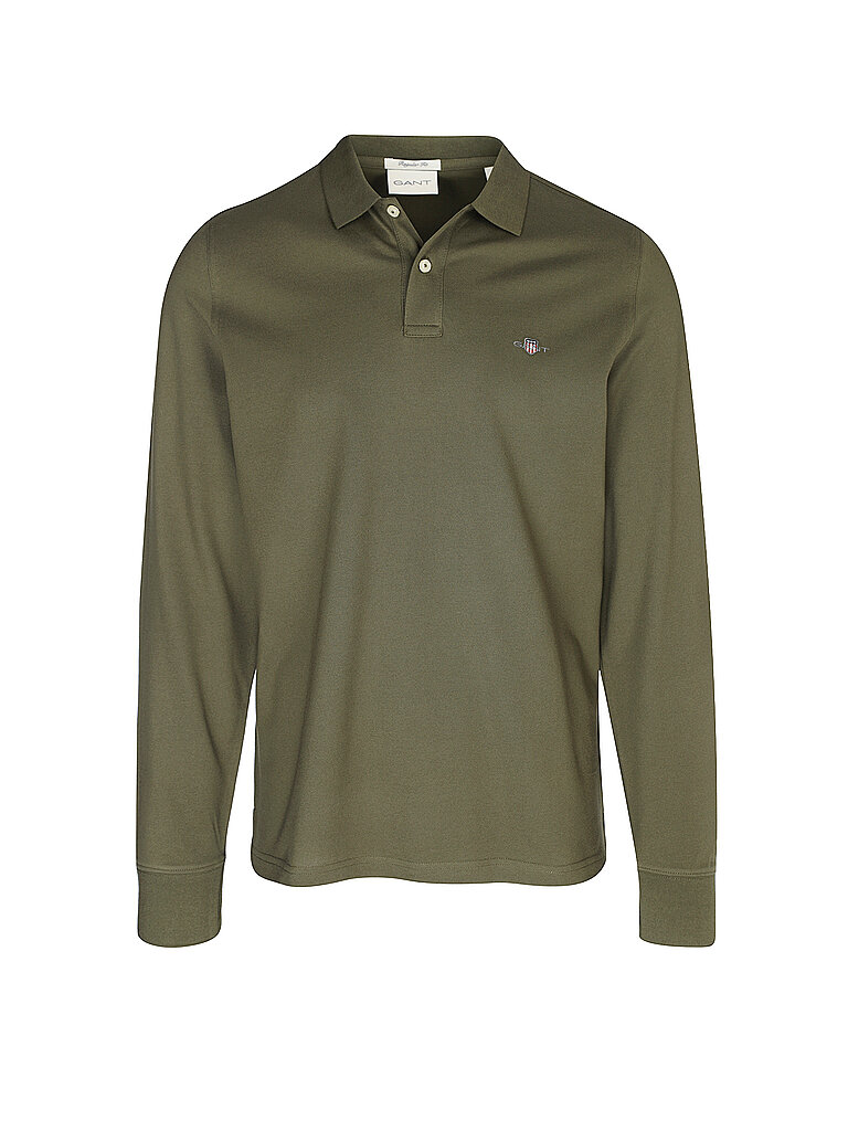 GANT Poloshirt Slim Fit olive | L von Gant