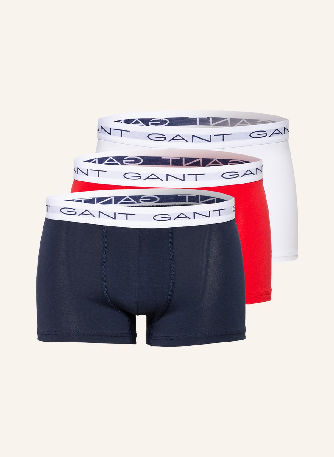 Gant 3er-Pack Boxershorts rot von Gant
