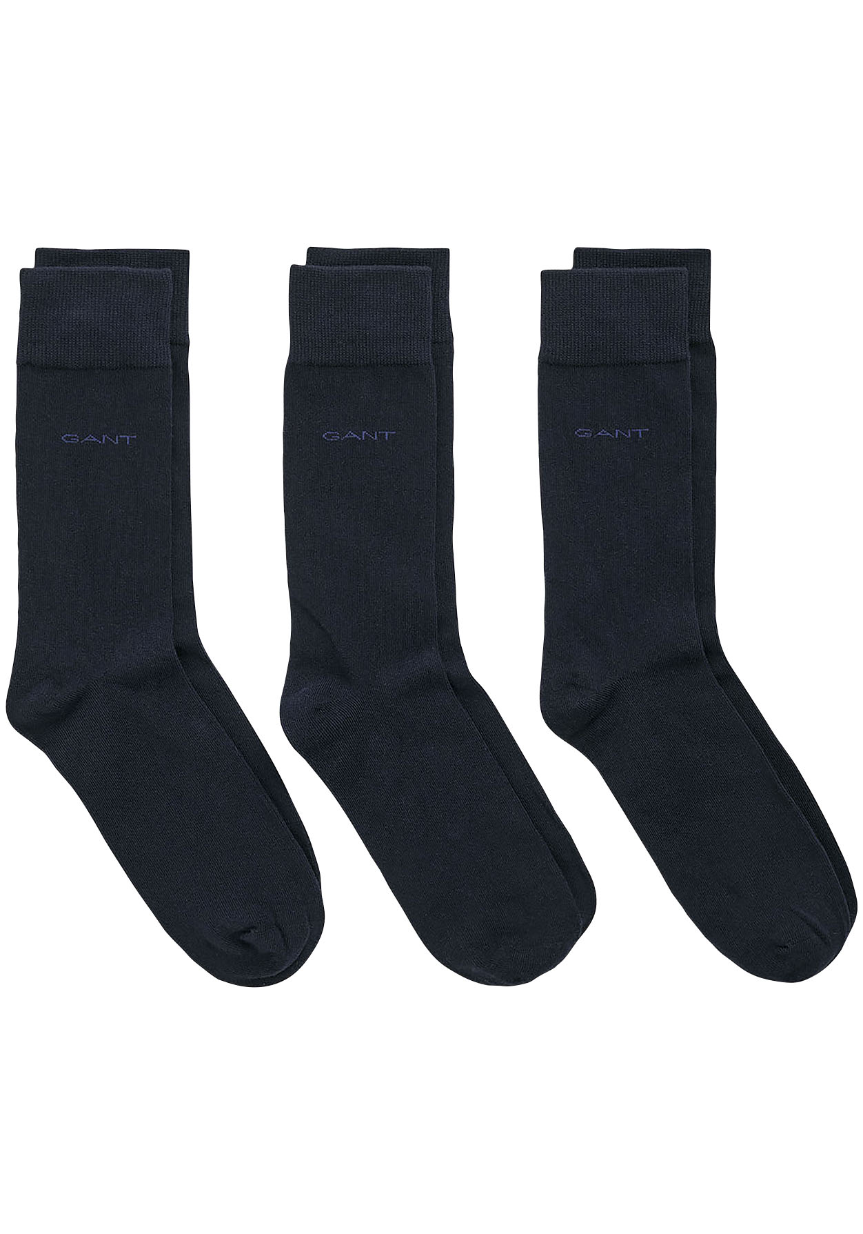 Gant Basicsocken »SOFT COTTON SOCKS 3-PACK«, (Packung, 3 Paar, 3), mit Logodruck am Knöchel von Gant