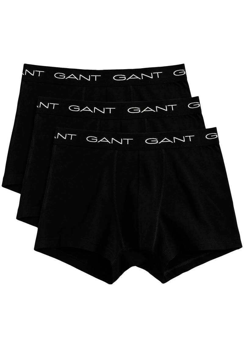 Gant Boxershorts, (Packung, 3 St., 3), mit elastischem Logobund von Gant