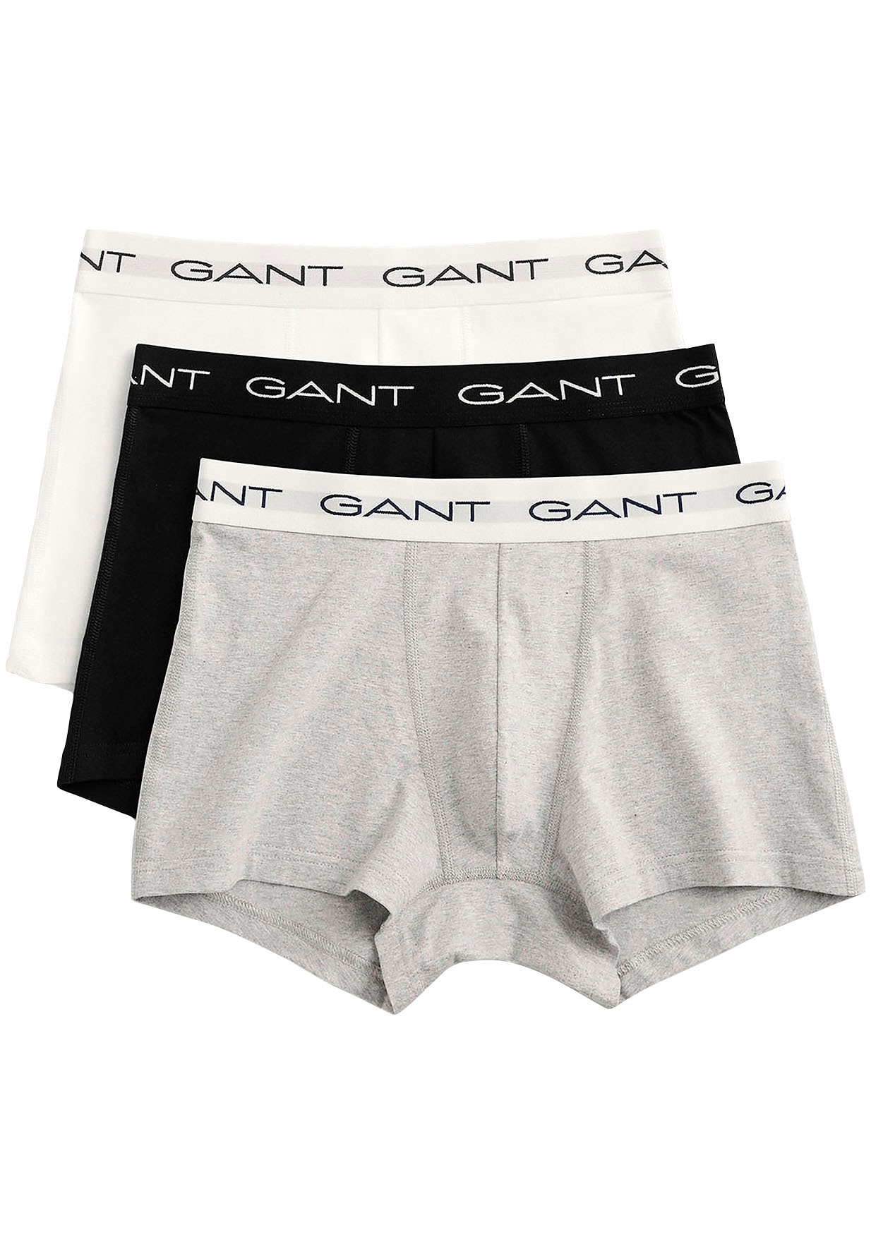 Gant Boxershorts, (Packung, 3 St., 3), mit elastischem Logobund von Gant