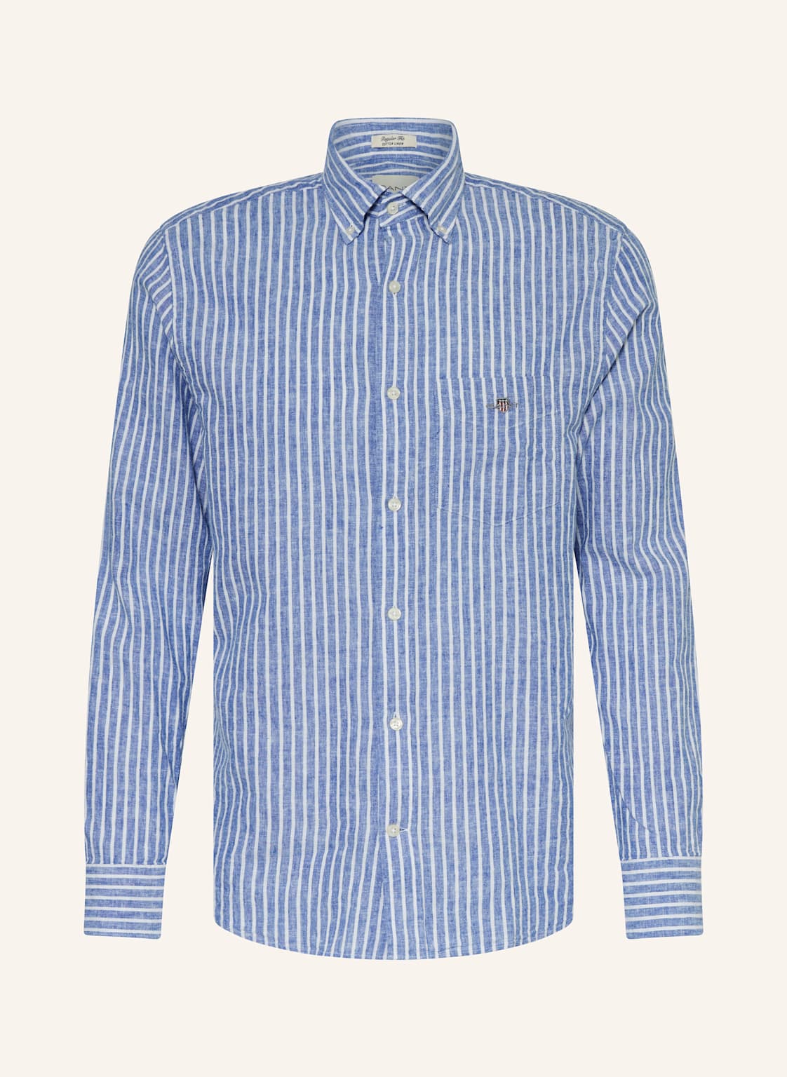 Gant Hemd Regular Fit Mit Leinen blau Gant Hemd Regular Fit Mit Leinen blau von Gant
