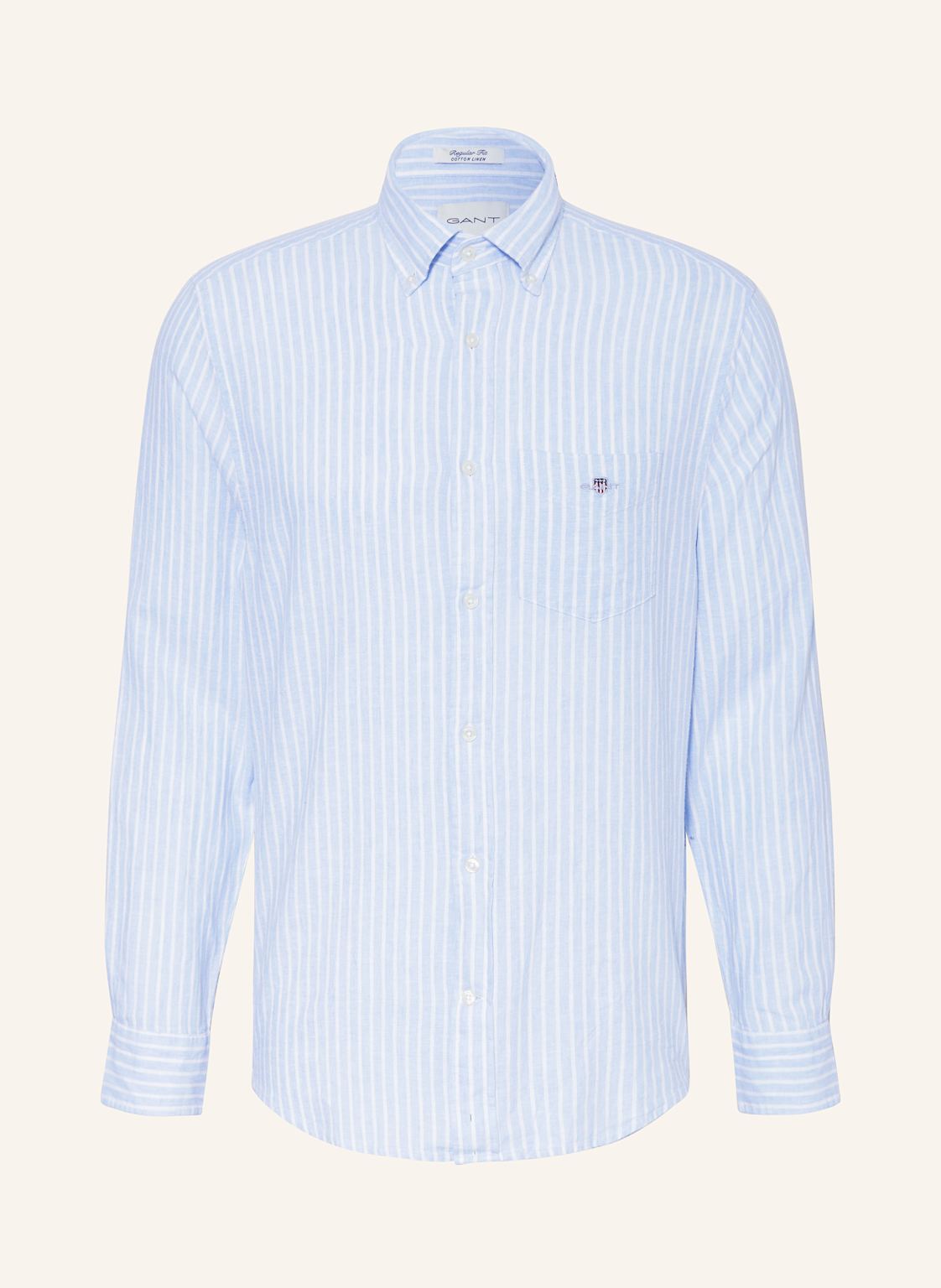 Gant Hemd Regular Fit Mit Leinen blau Gant Hemd Regular Fit Mit Leinen blau von Gant