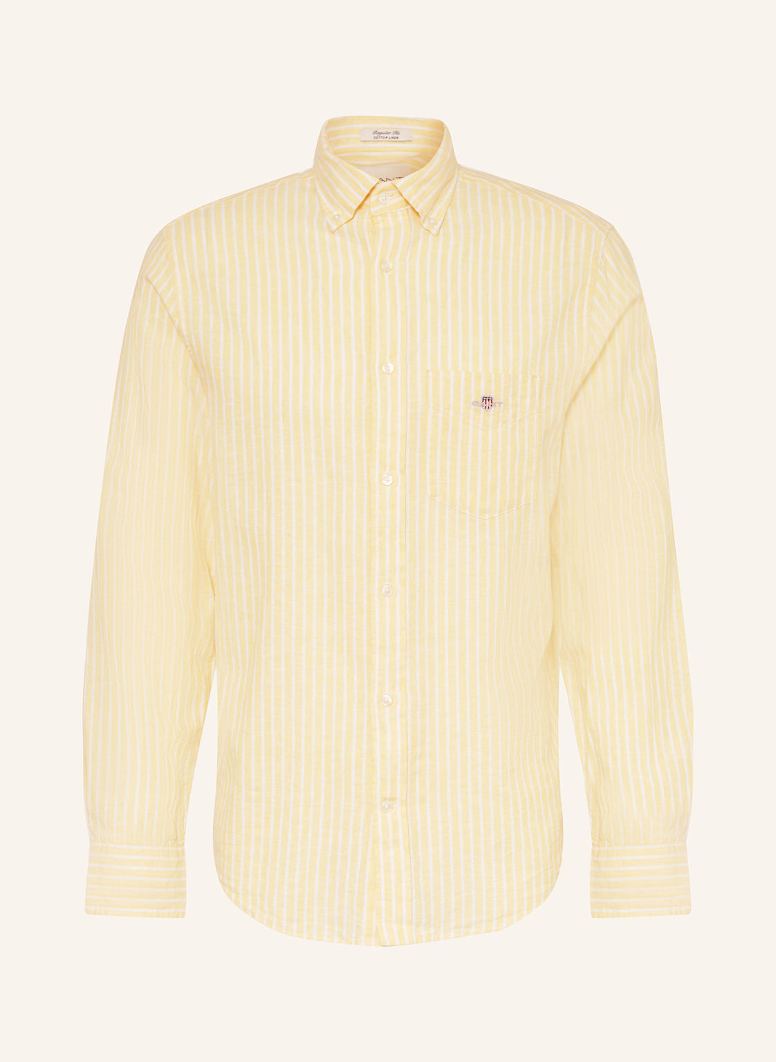 Gant Hemd Regular Fit Mit Leinen gelb Gant Hemd Regular Fit Mit Leinen gelb von Gant