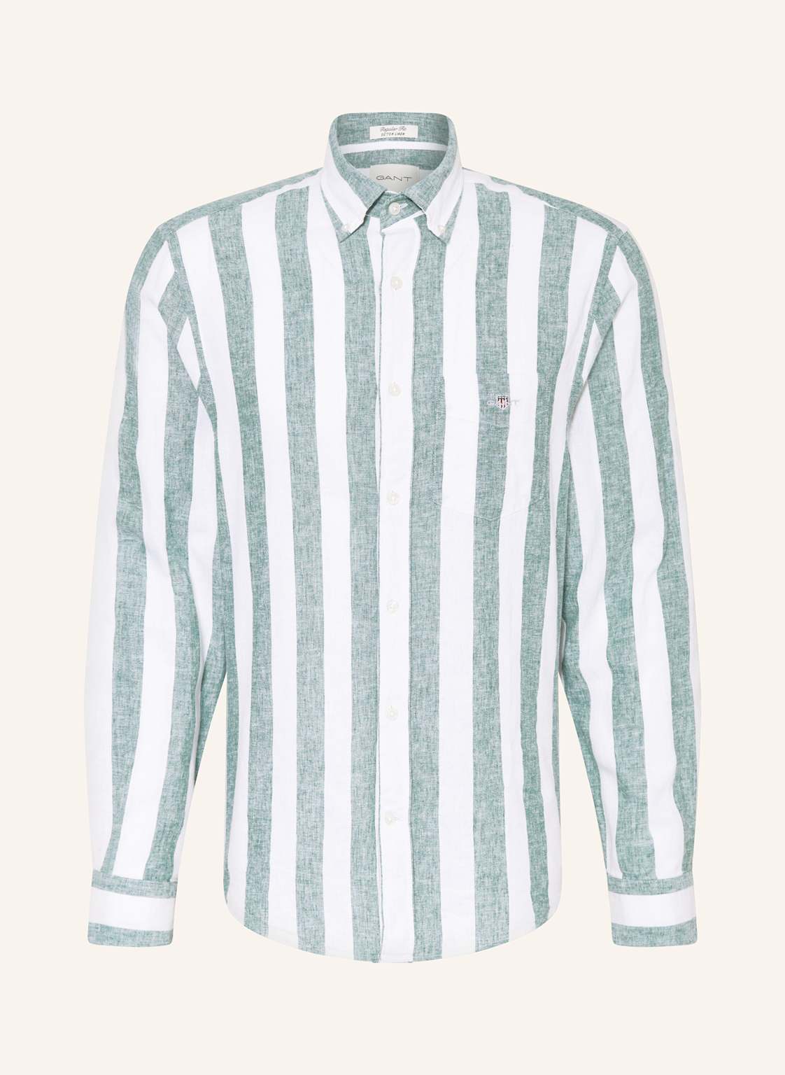 Gant Hemd Regular Fit Mit Leinen gruen Gant Hemd Regular Fit Mit Leinen gruen von Gant