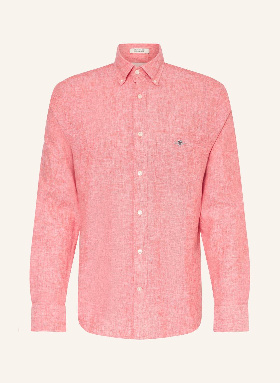 Gant Hemd Regular Fit Mit Leinen rot von Gant