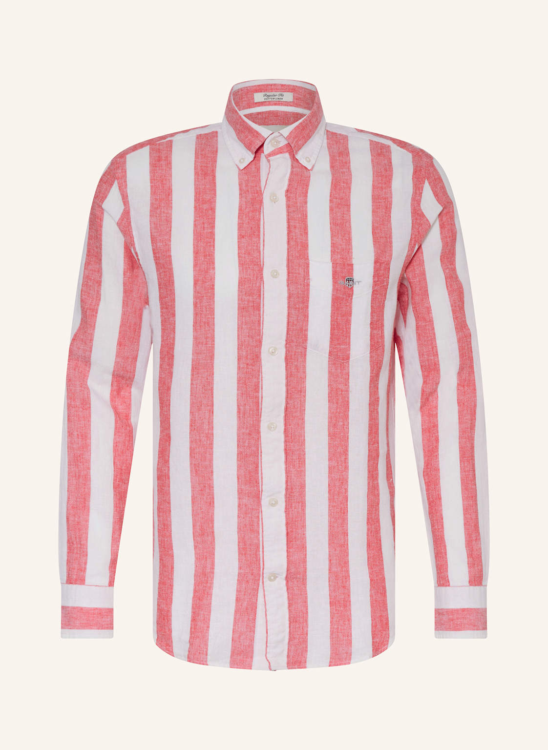 Gant Hemd Regular Fit Mit Leinen rot Gant Hemd Regular Fit Mit Leinen rot von Gant
