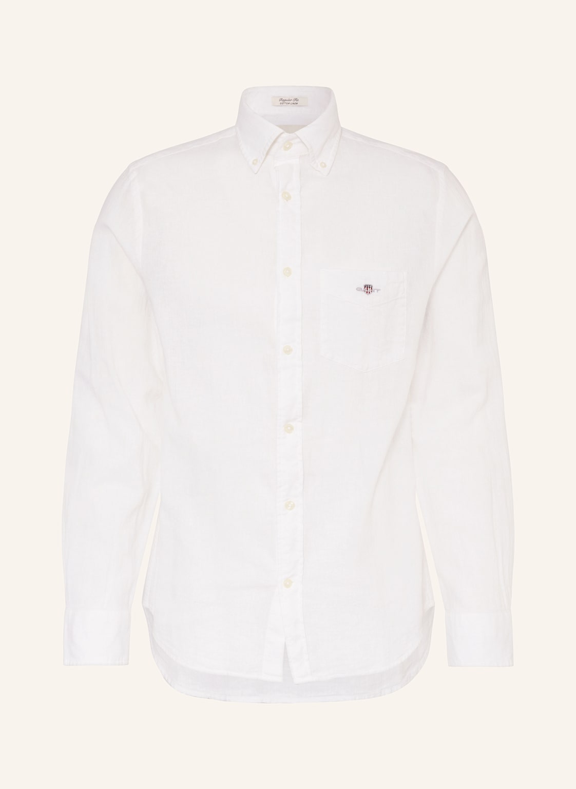 Gant Hemd Regular Fit Mit Leinen weiss von Gant