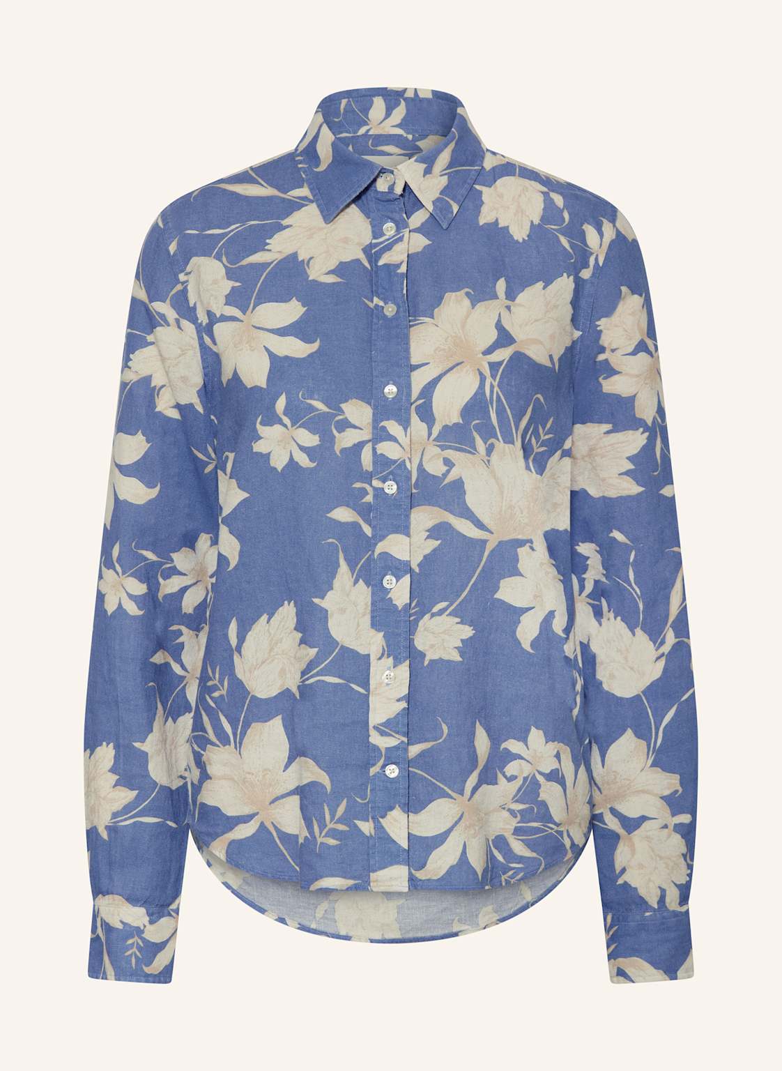 Gant Hemdbluse Mit Leinen blau Gant Hemdbluse Mit Leinen blau von Gant
