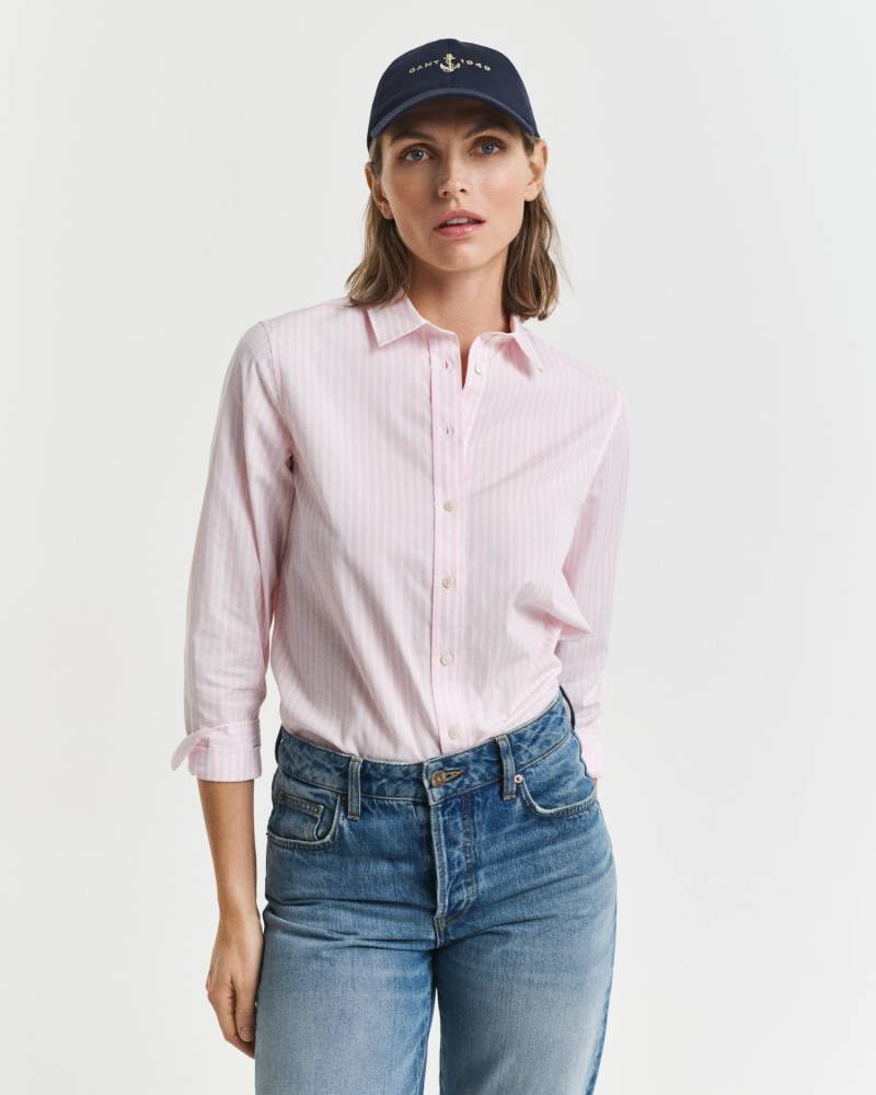 Gant Hemdbluse »REG POPLIN STRIPED SHIRT«, mit einer kleinen Logostickerei auf der Brust von Gant