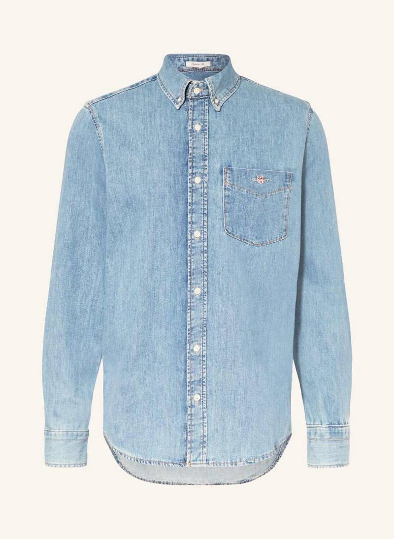 Gant Jeanshemd Regular Fit blau von Gant