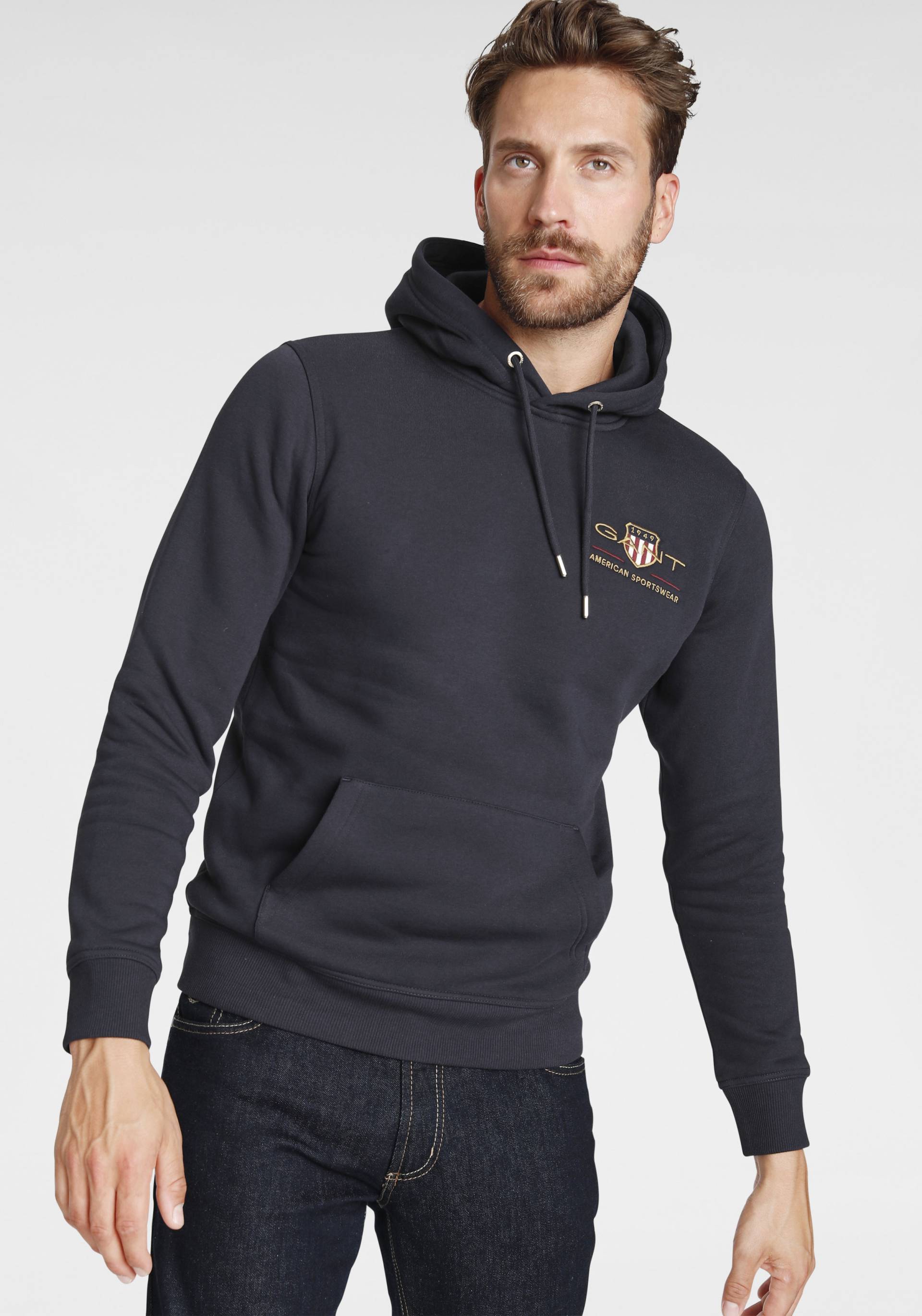 Gant Kapuzensweatshirt »D2. MEDIUM ARCHIVE SHIELD«, mit Kängurutasche von Gant