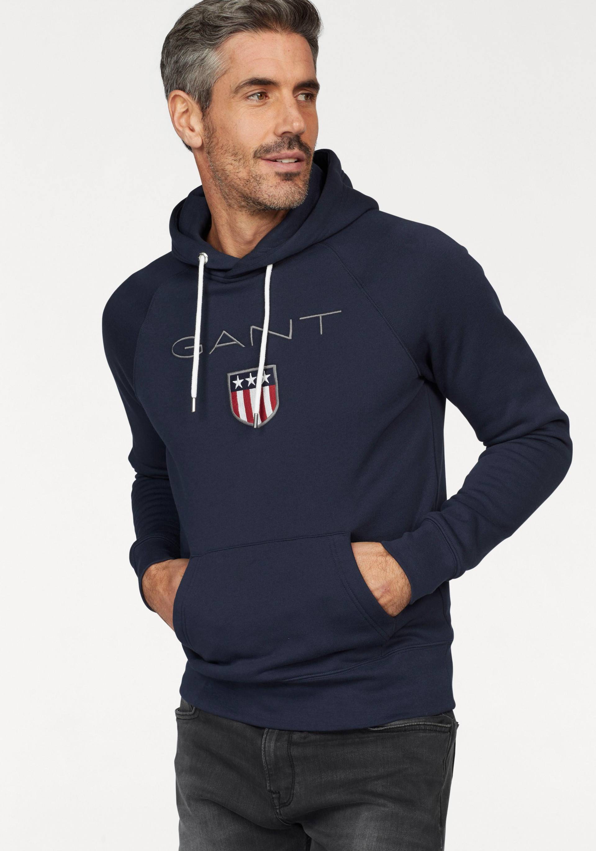 Gant Kapuzensweatshirt »Shield Sweat Hoodie«, plakative Gant-Stickerei von Gant