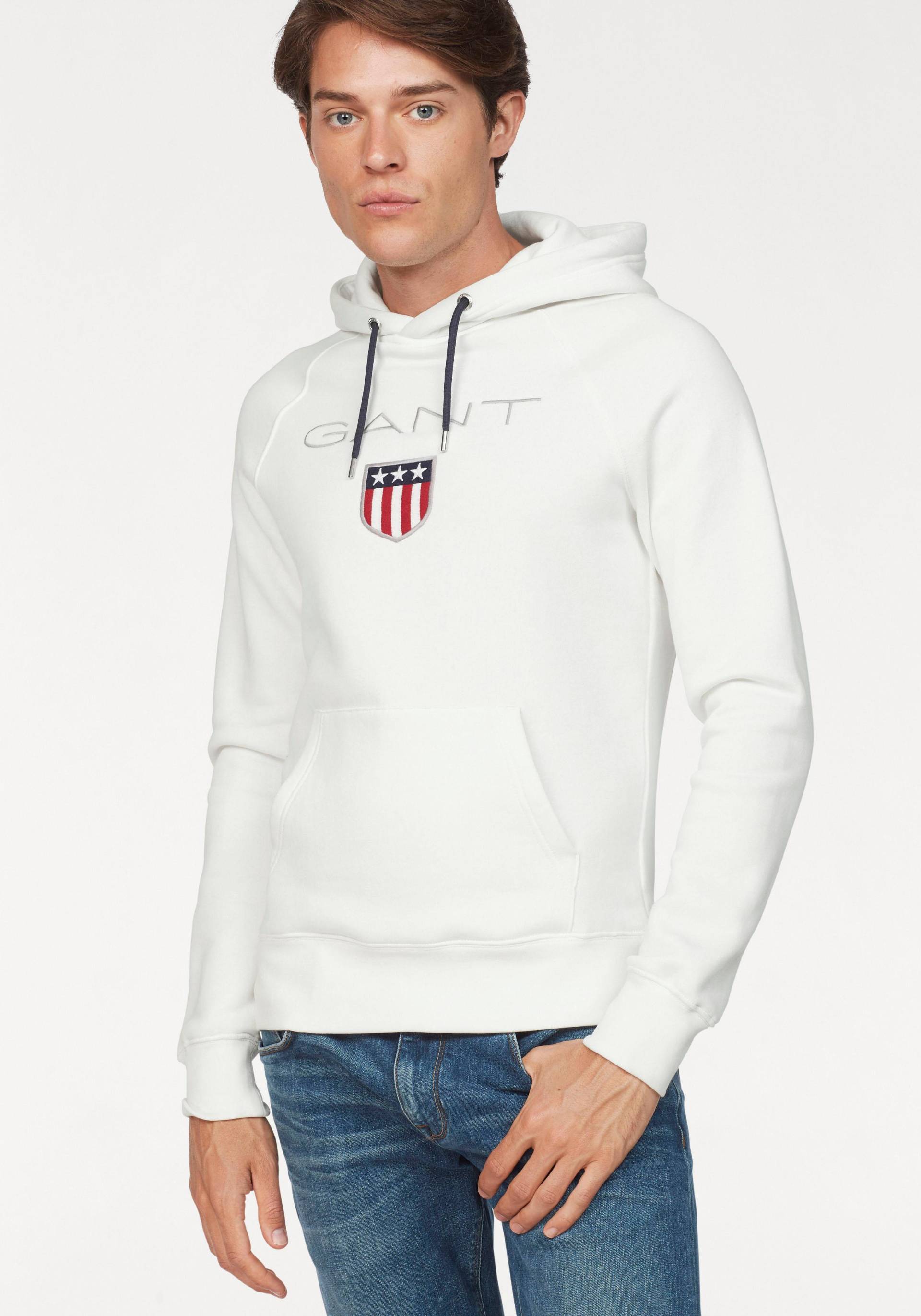 Gant Kapuzensweatshirt »Shield Sweat Hoodie«, plakative Gant-Stickerei von Gant