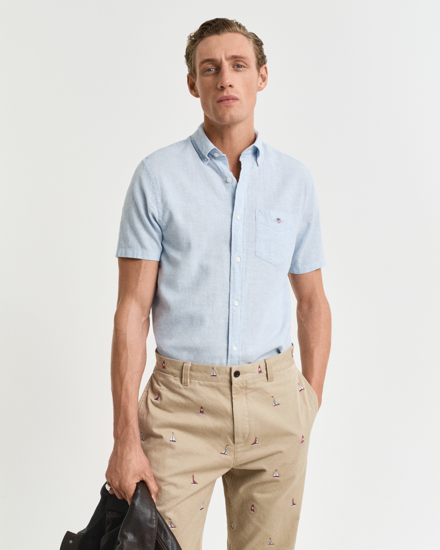 Gant Kurzarmhemd »REG COTTON LINEN SS SHIRT« von Gant