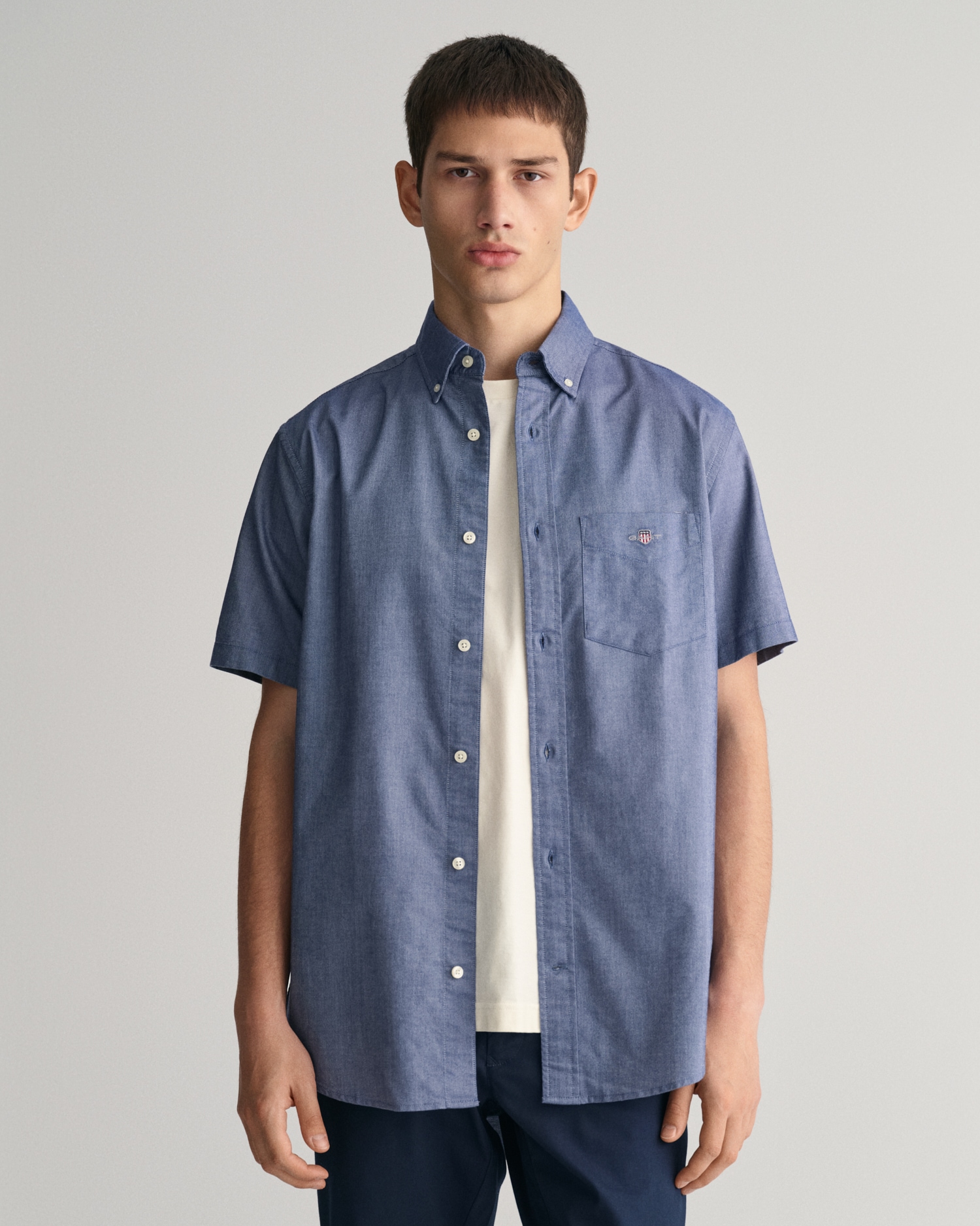 Gant Kurzarmhemd »REG OXFORD SHIRT«, Gant-Stickerei von Gant