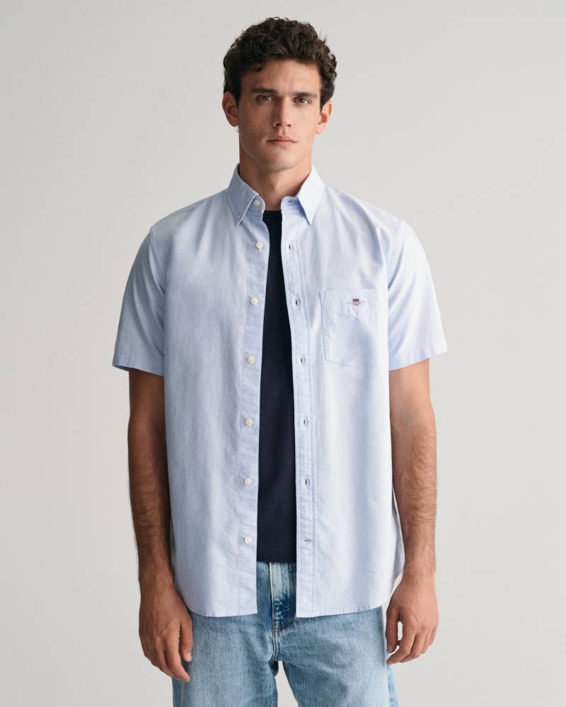 Gant Kurzarmhemd »REG OXFORD SHIRT«, Gant-Stickerei von Gant