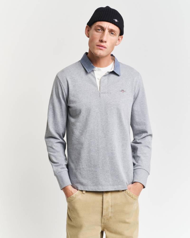 Gant Langarm-Poloshirt »REG CHAMBRAY HEAVY RUGGER« von Gant