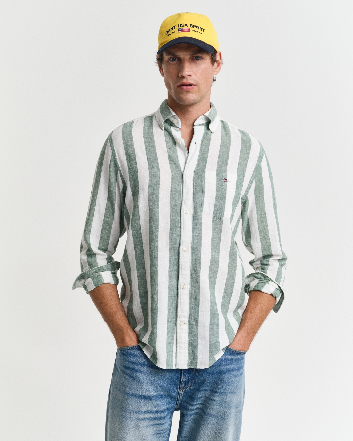 Gant Langarmhemd »REG COTTON LINEN BOLD STRIPE SHIRT« Gant Langarmhemd »REG COTTON LINEN BOLD STRIPE SHIRT« von Gant
