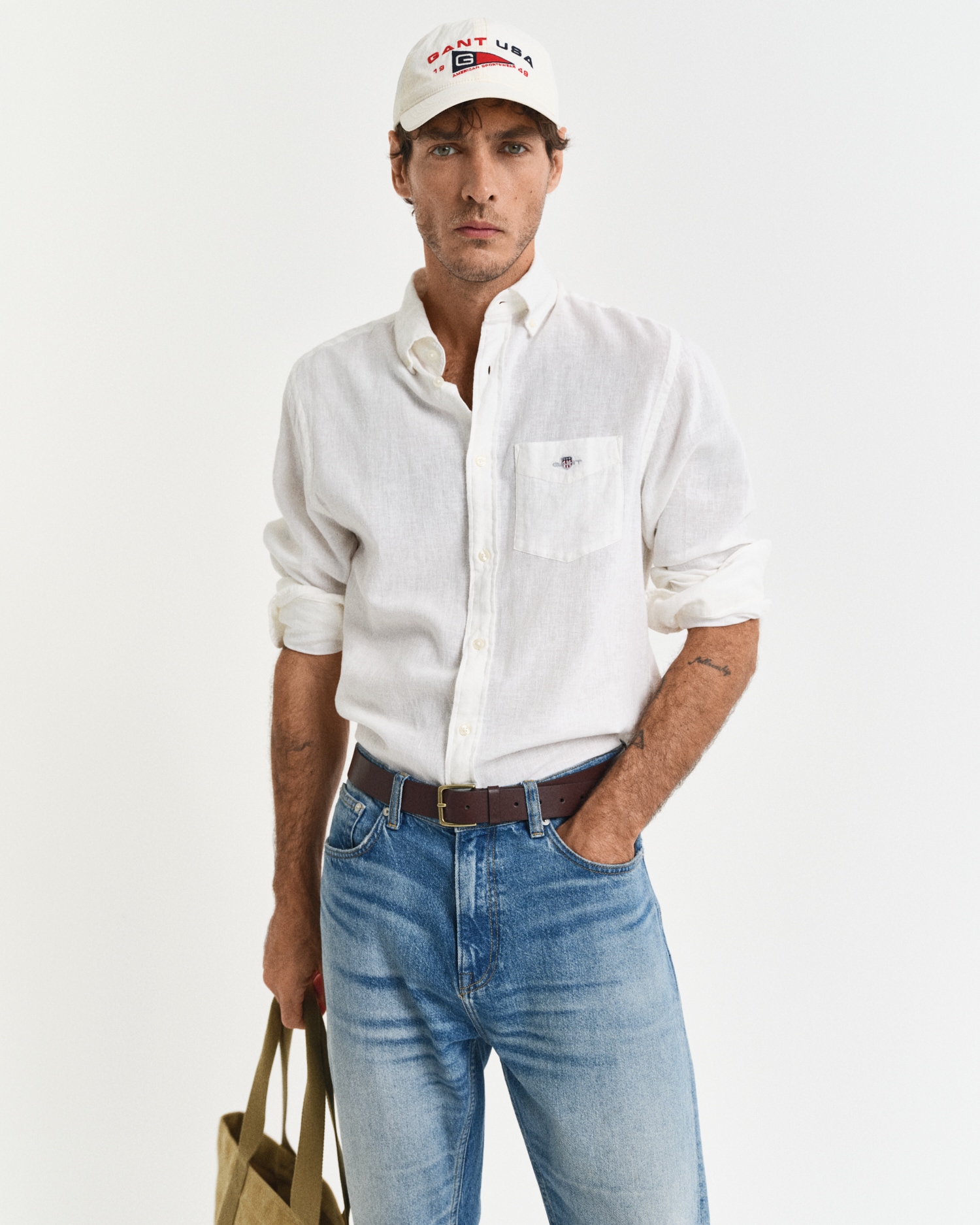 Gant Langarmhemd »REG COTTON LINEN SHIRT« von Gant